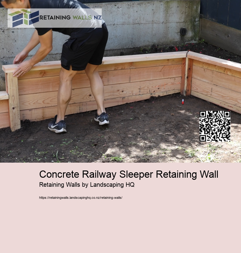 Concrete Railway Sleeper Retaining Wall