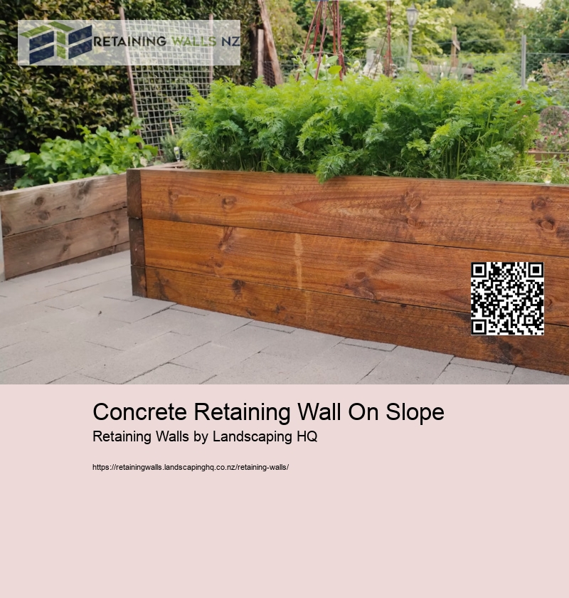 Concrete Retaining Wall On Slope