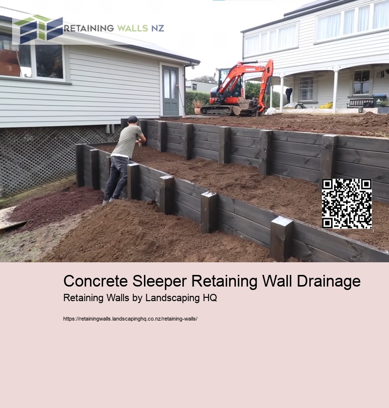 Concrete Sleeper Retaining Wall Drainage