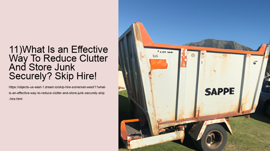 11)What Is an Effective Way To Reduce Clutter And Store Junk Securely? Skip Hire!  