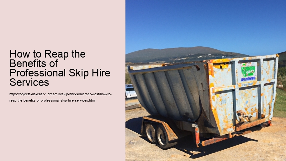 How to Reap the Benefits of Professional Skip Hire Services 