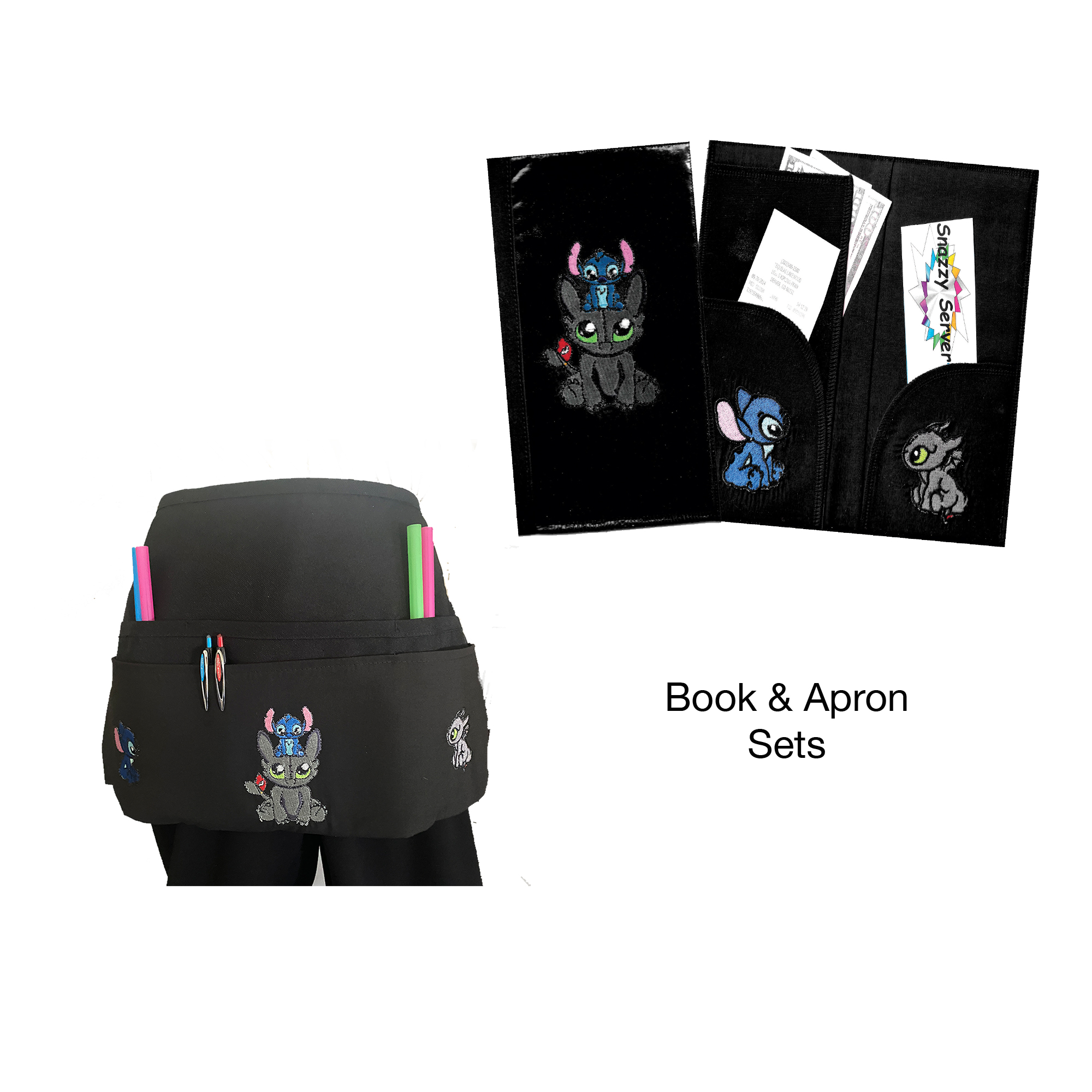 Disney Stitch & Toothless Book & Apron Set