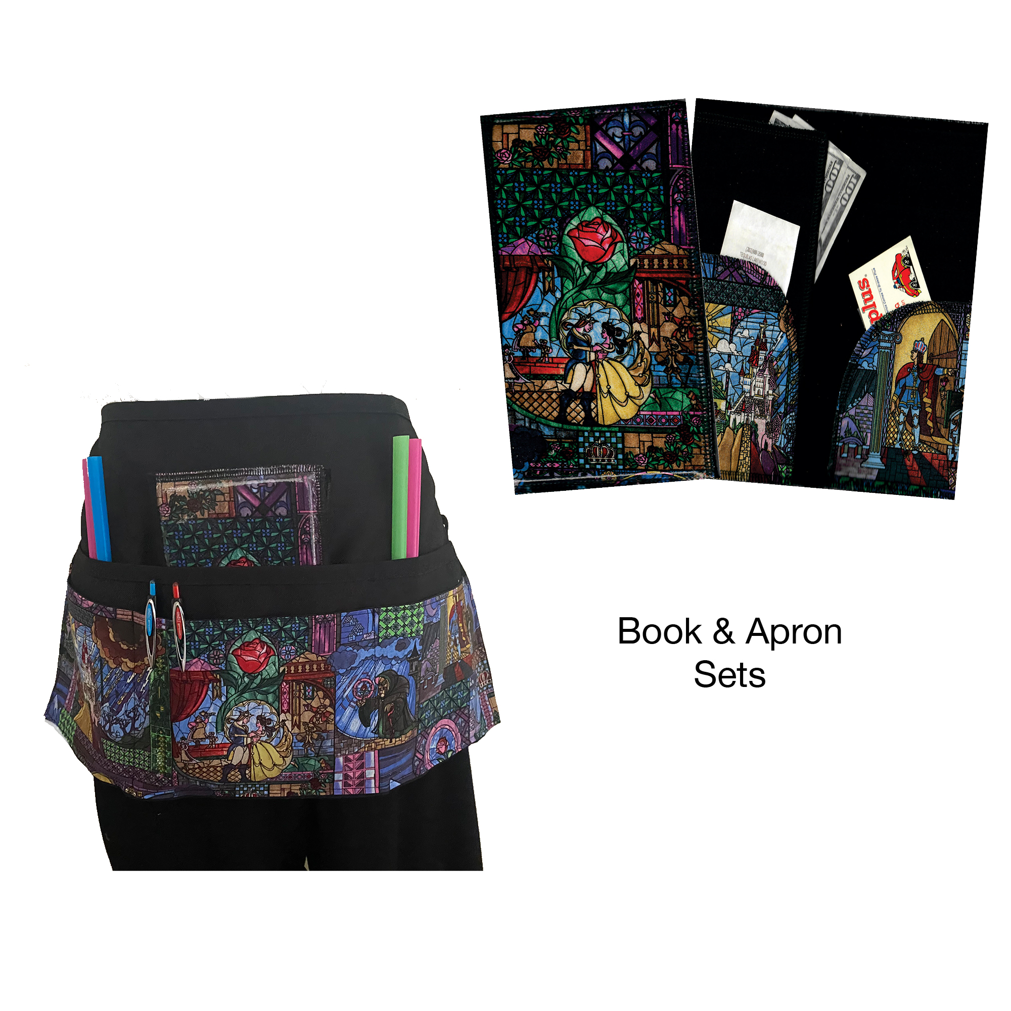 Disney Beauty & The Beast Book & Apron Set