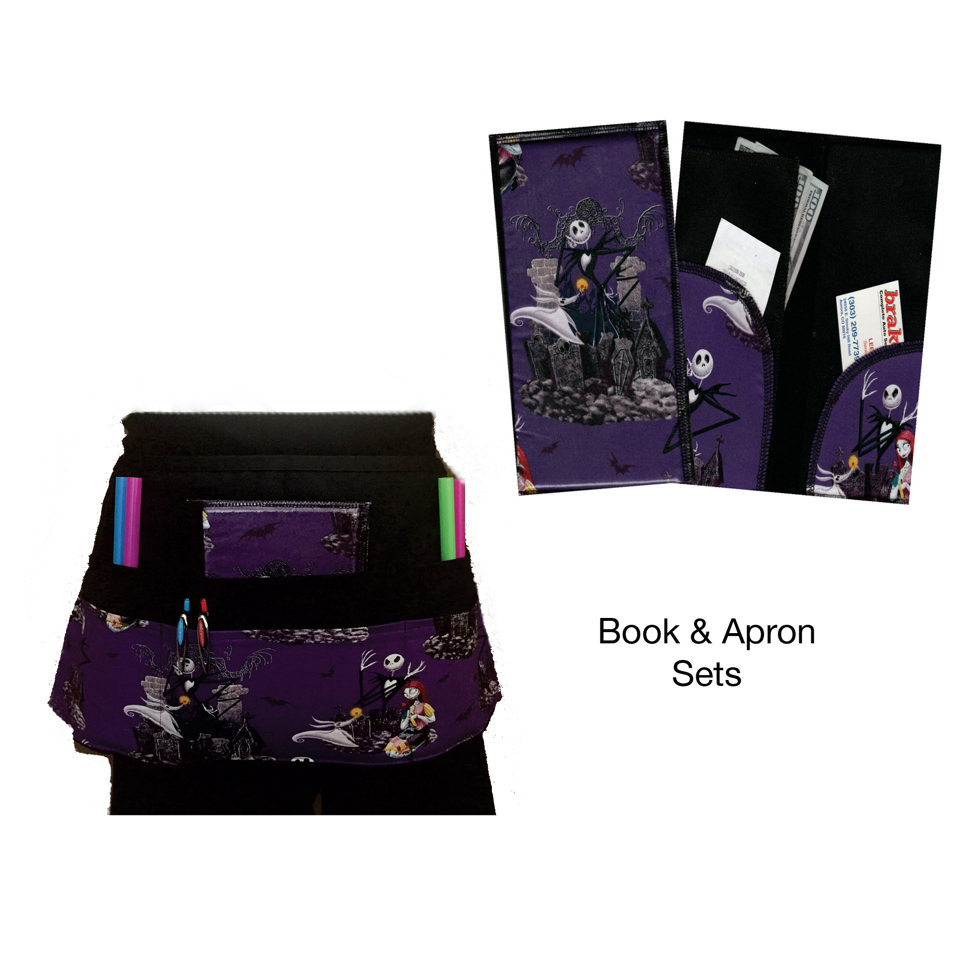 Disney Purple Nightmare B4 Xmas Book & Apron Set