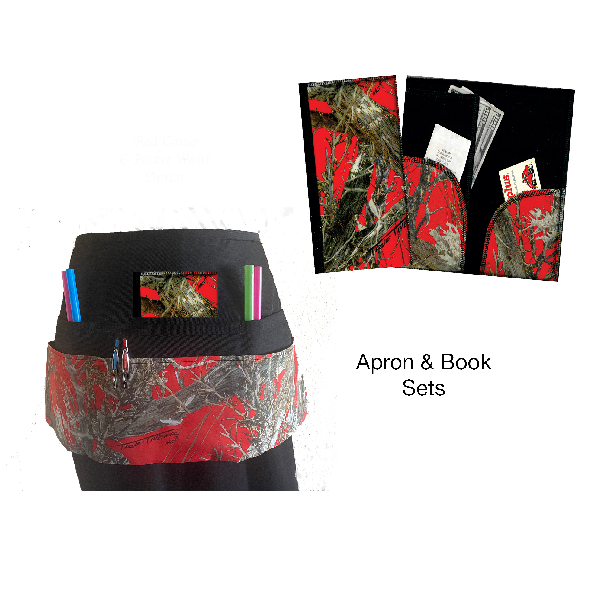 Camo Red Book & Apron Set