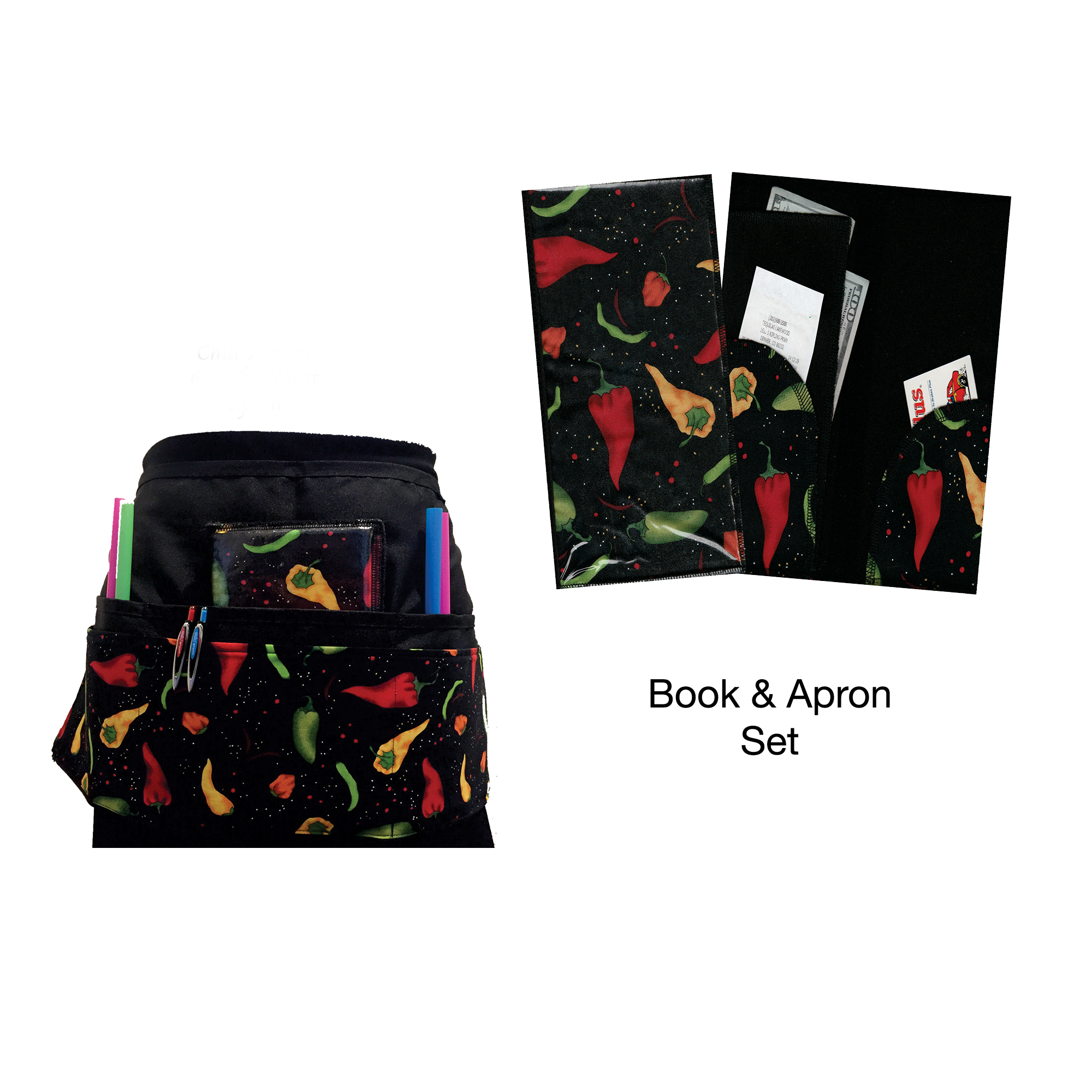 Chili Peppers Book & Apron Set