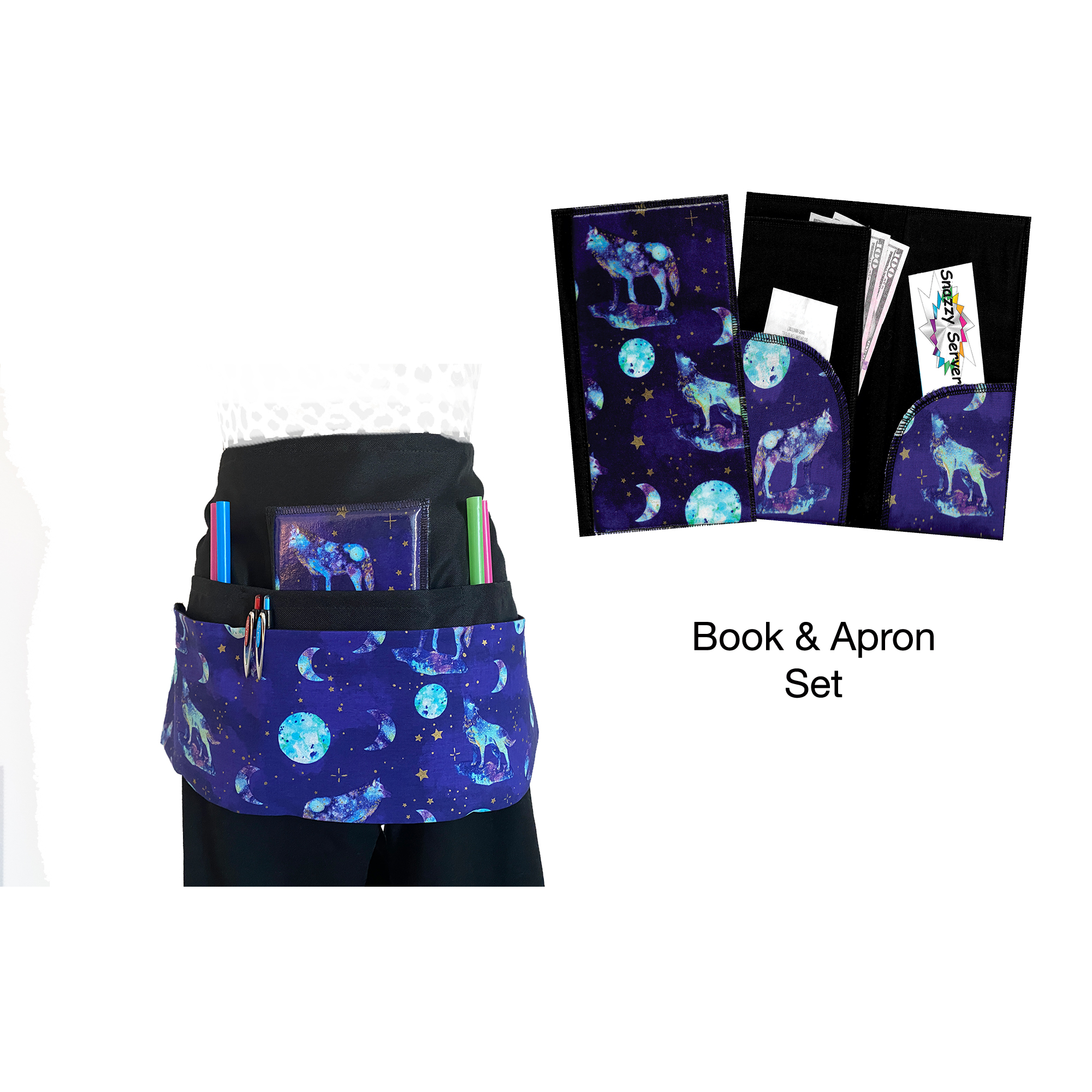 Wolves in Moonlight  Book & Apron Set