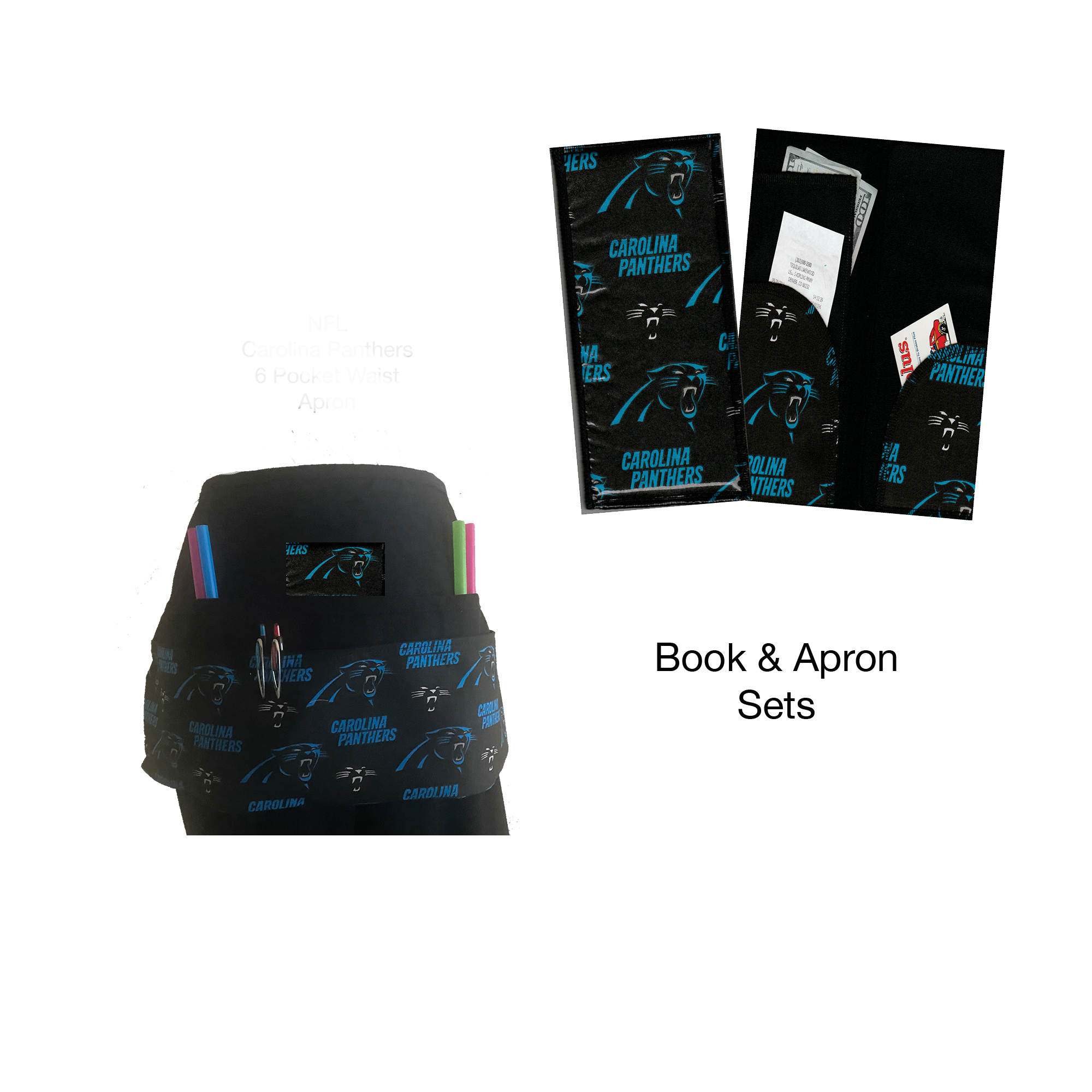 NFL Carolina Panthers Book & Apron Set