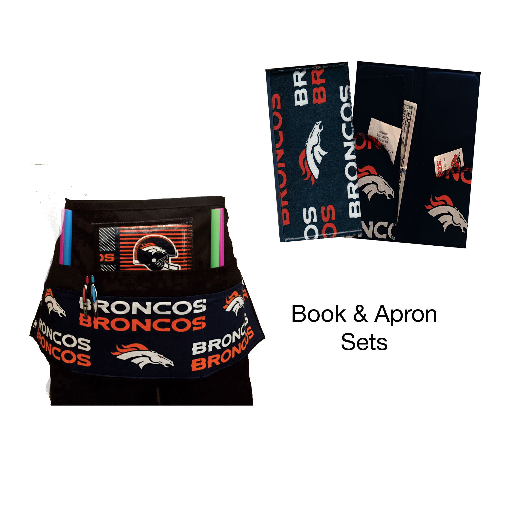 NFL Denver Broncos Sideways Book & Apron Set