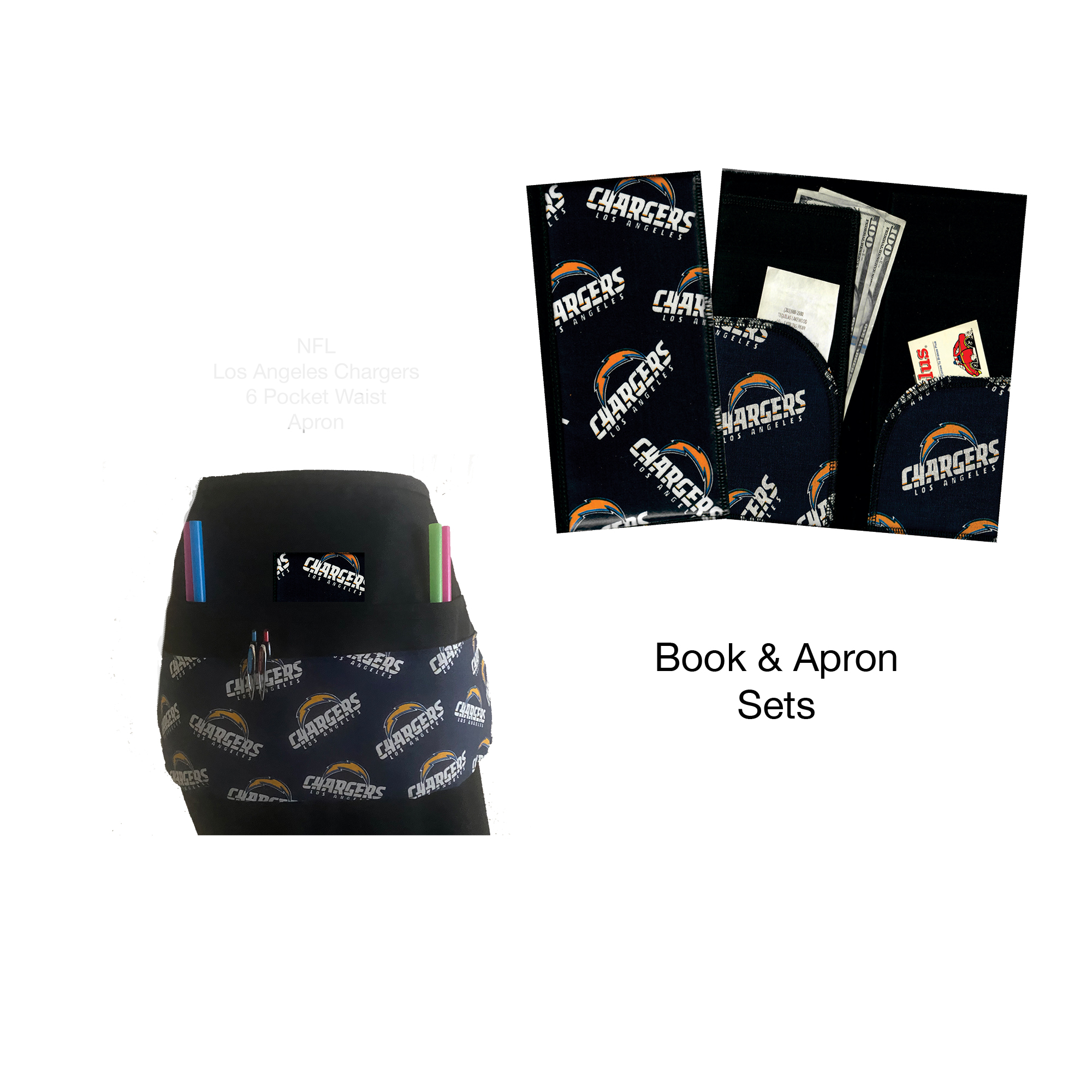 NFL LA Chargers Book & Apron Set