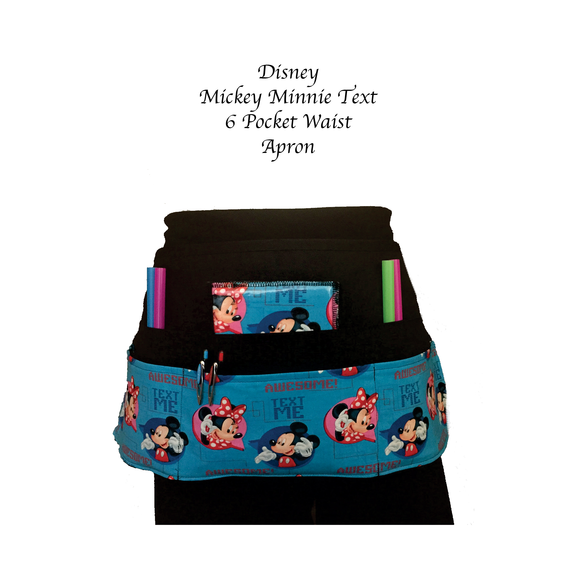 Mickey & Minnie Text Apron