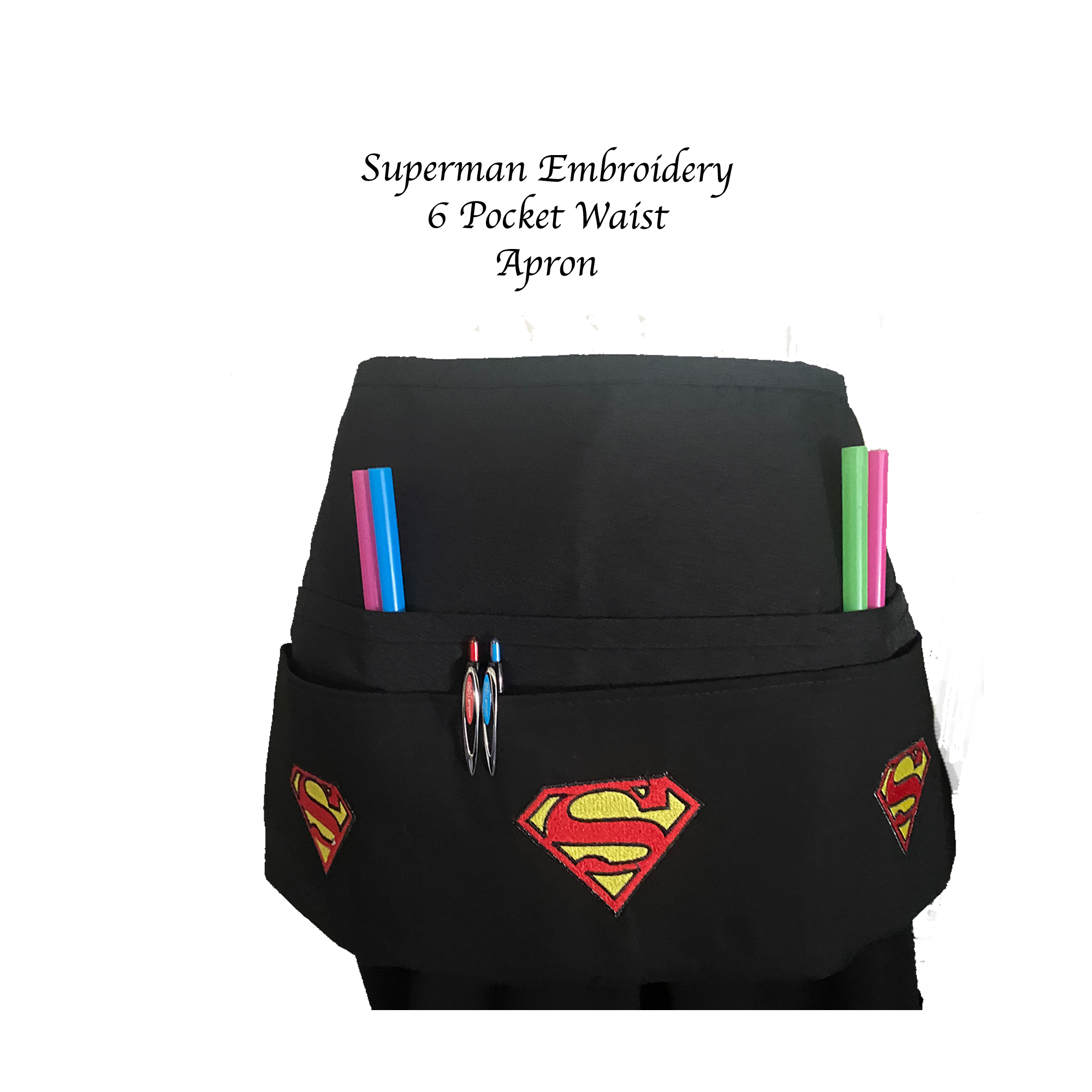 Superman Embroidery Apron