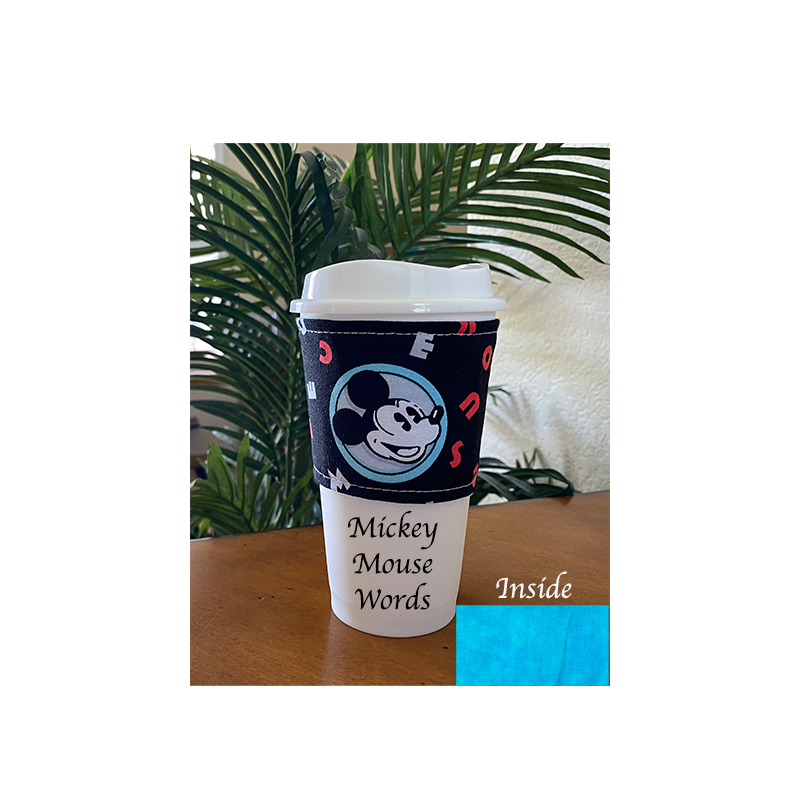 Mickey Mouse Words Coffee Cozy