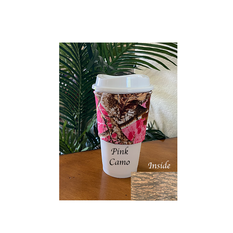 Pink Camo Coffee Cozy