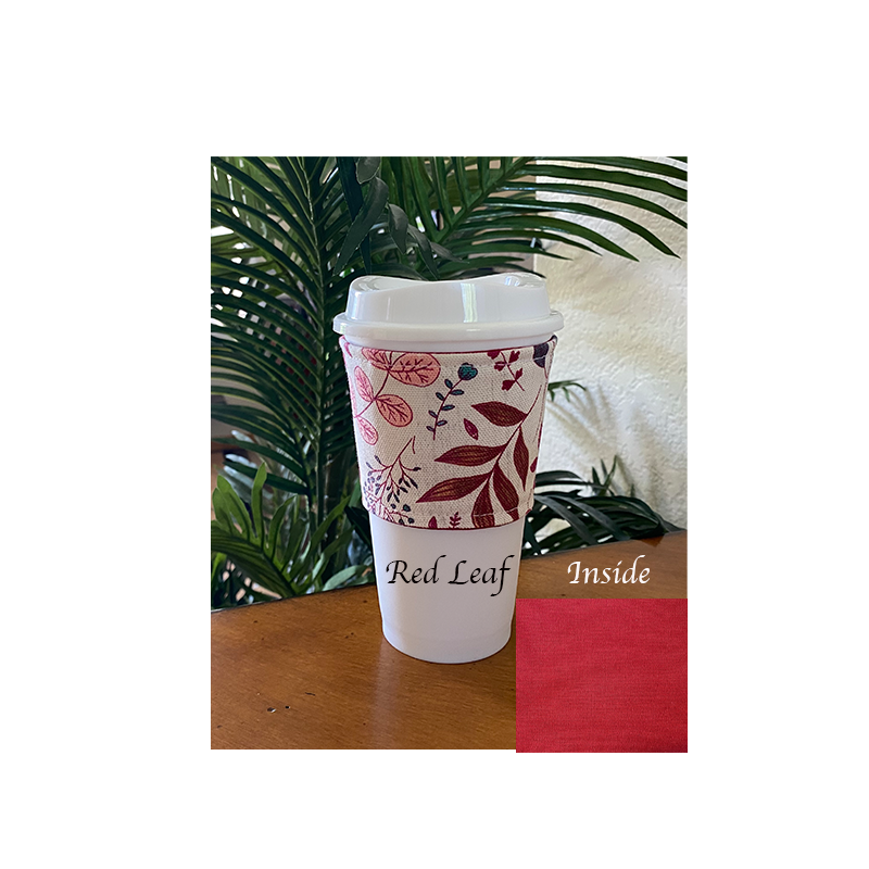 Red Leaf Coffee Cozy