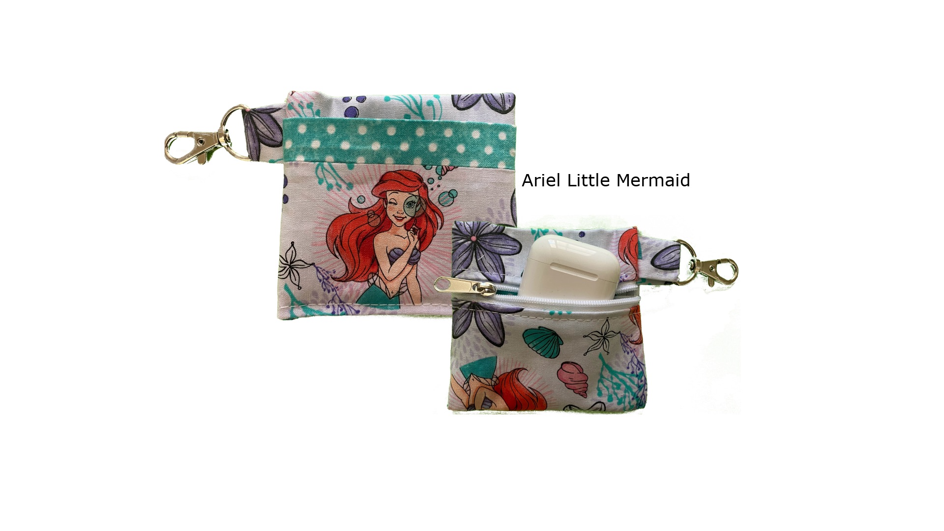 Ariel Little Mermaid Keychain Pouch