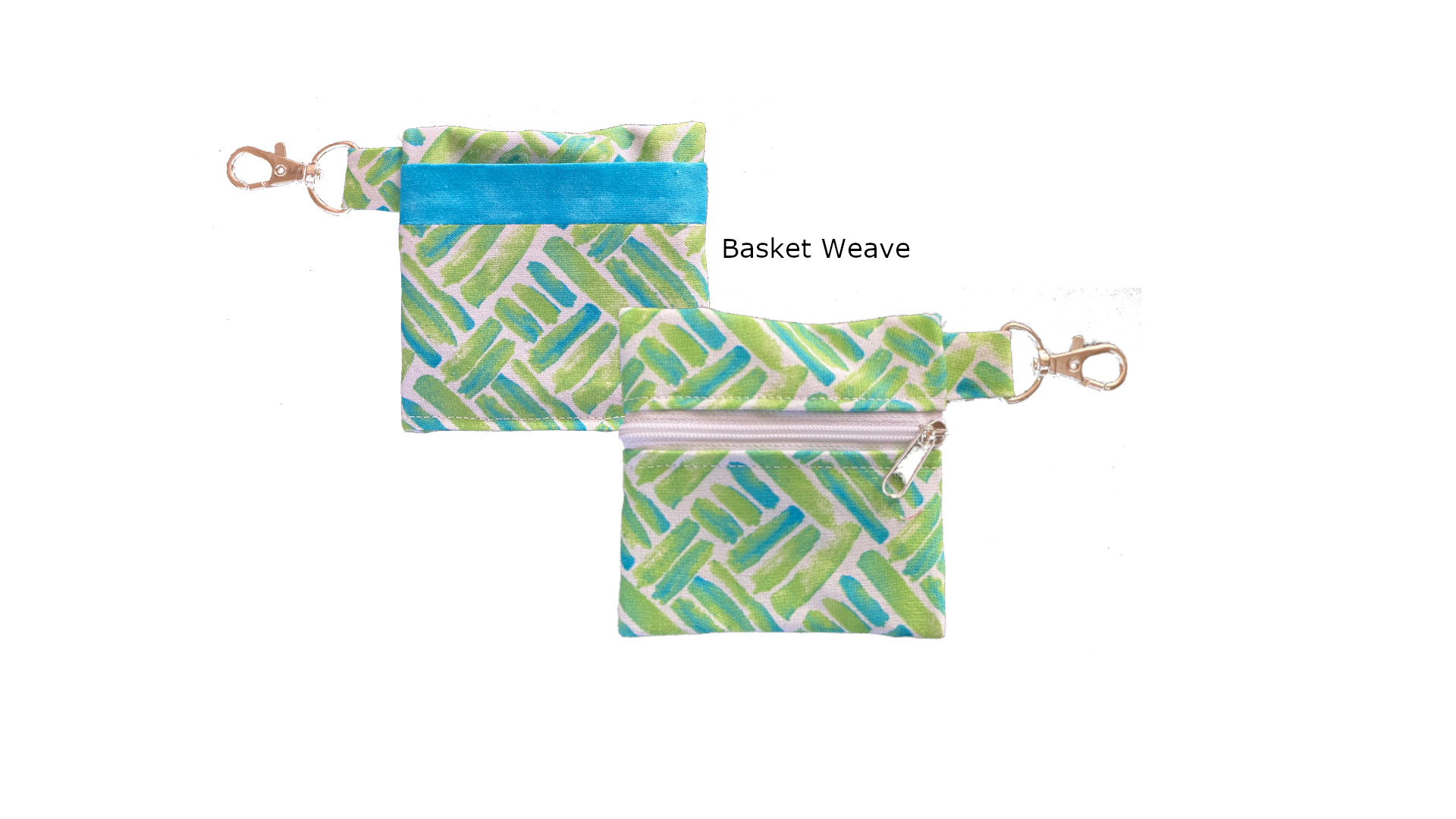 Basket Weave Keychain Pouch