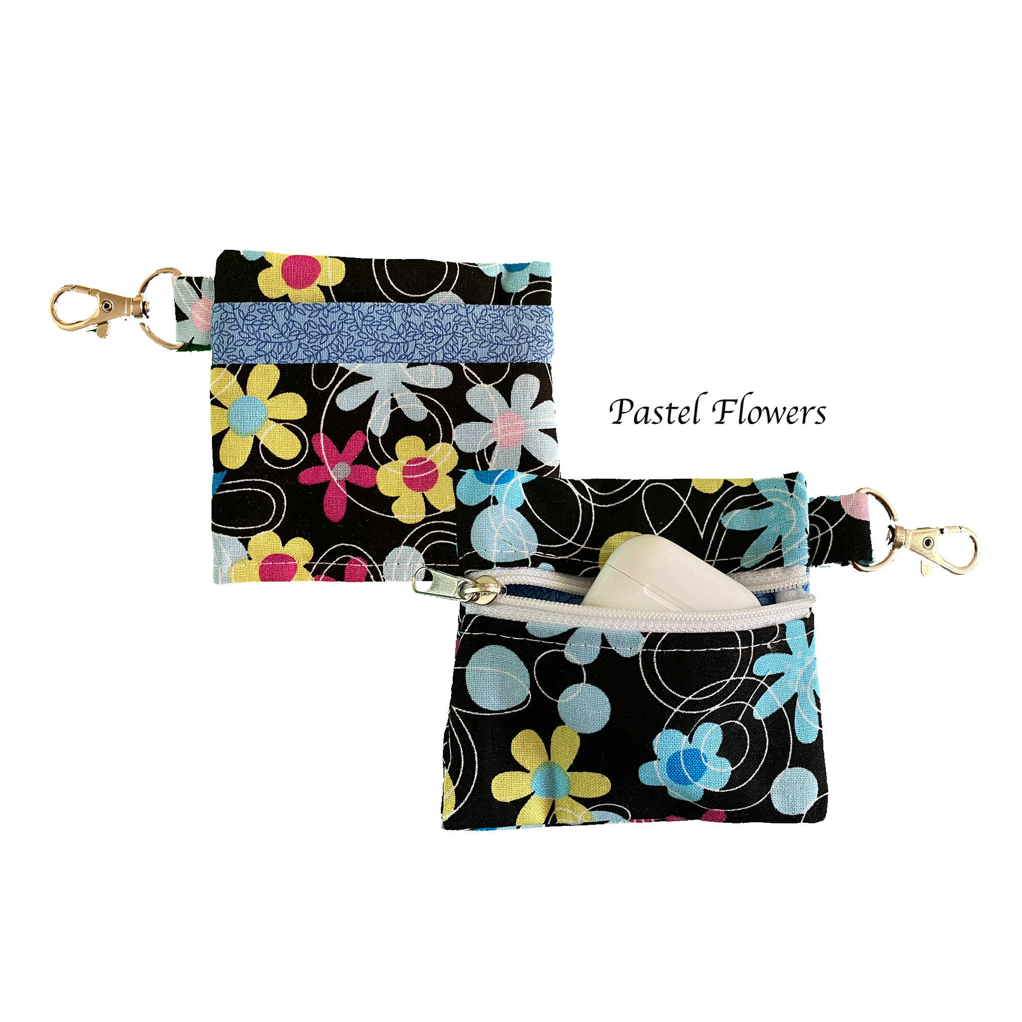 Pastel Flowers Keychain Pouch