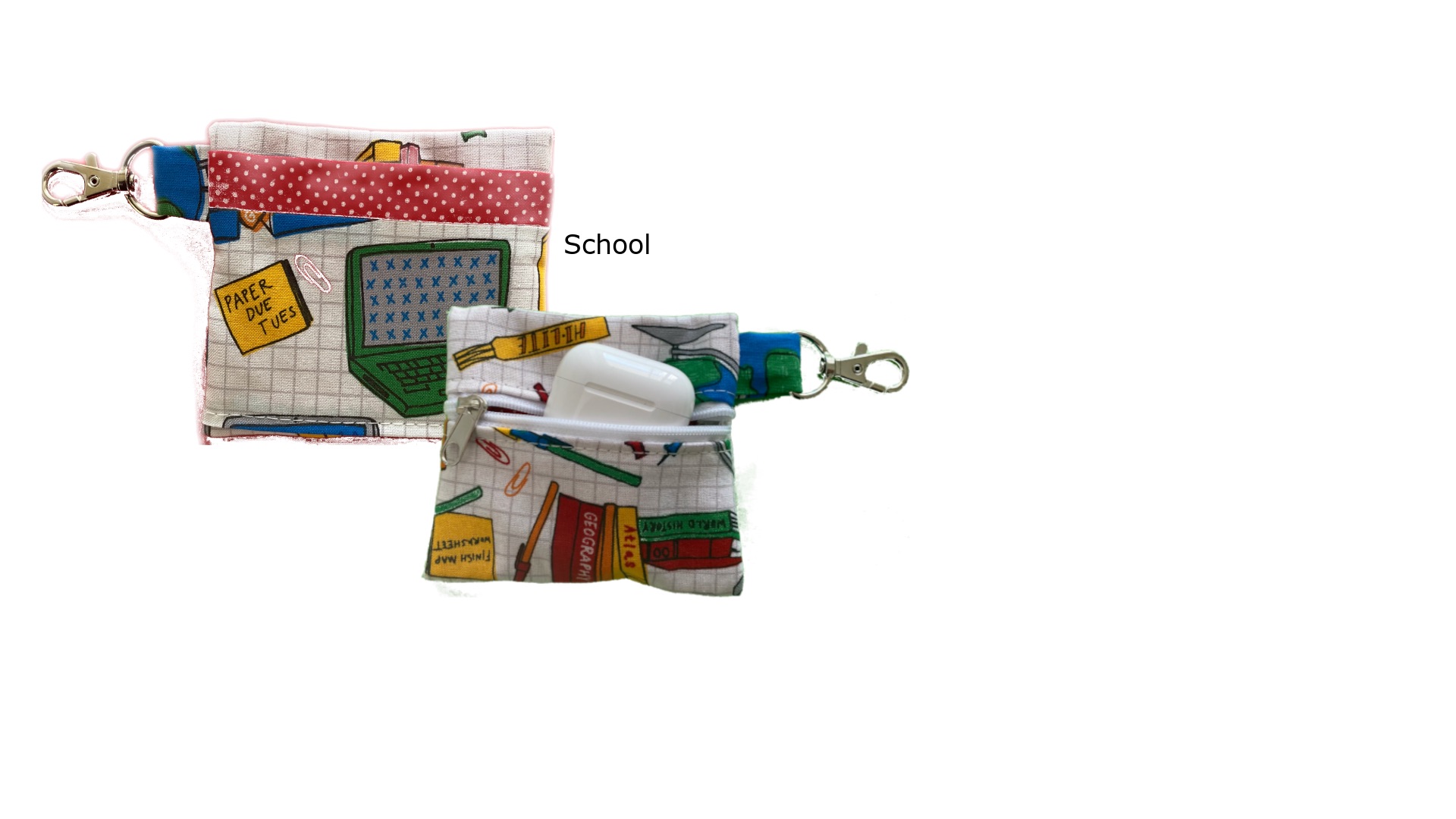 School Keychain Pouch