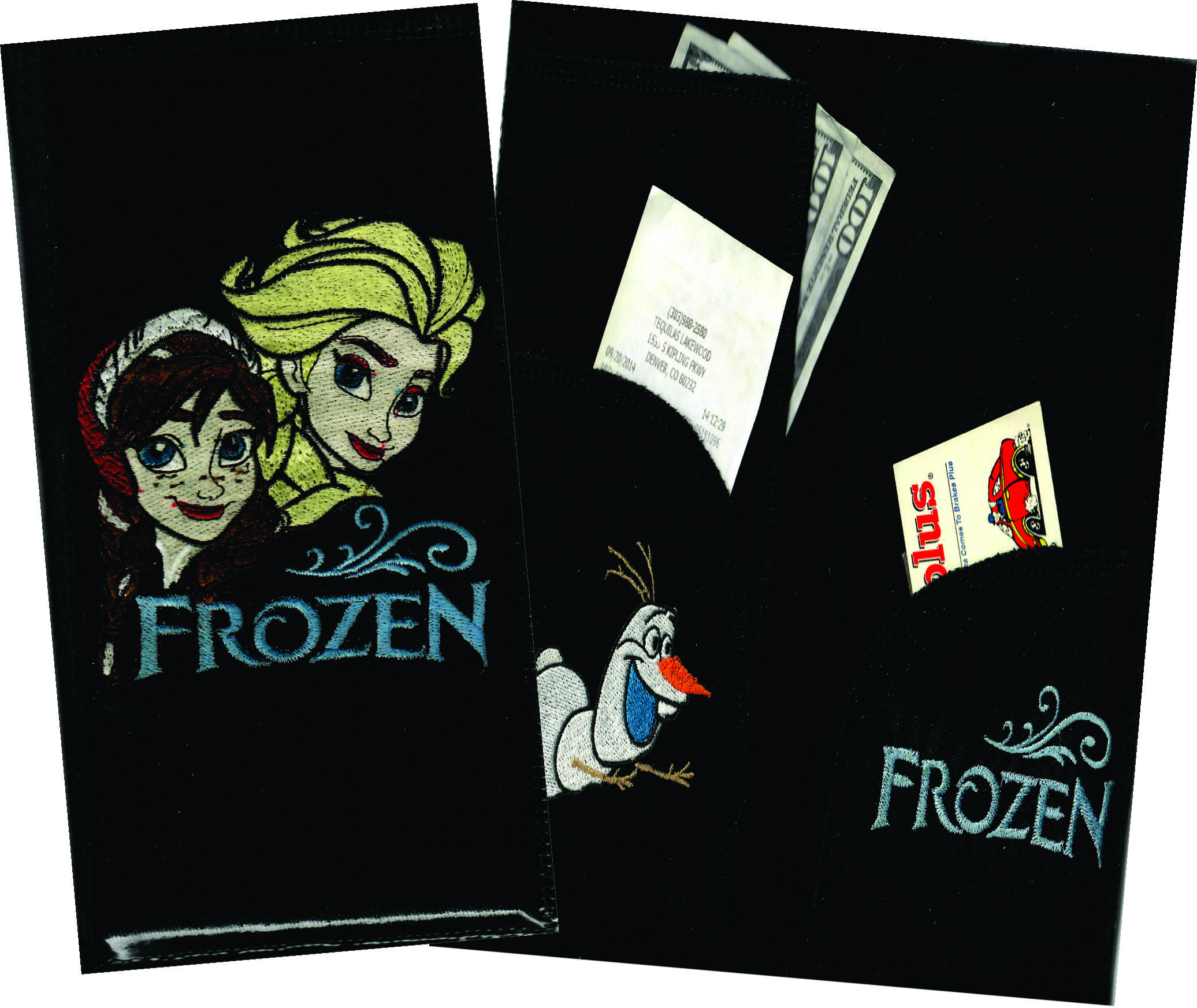 Server Wallet / Book  Disney  Frozen Sisters Embroidery