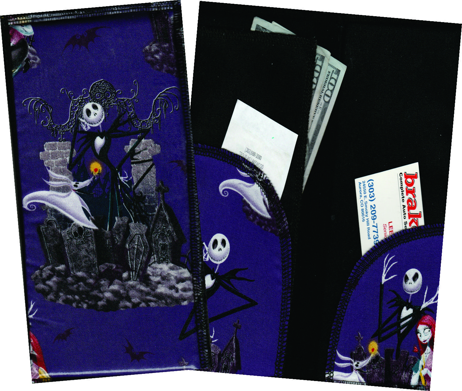 Server Wallet / Book  Disney  Nightmare B4 Xmas Purple