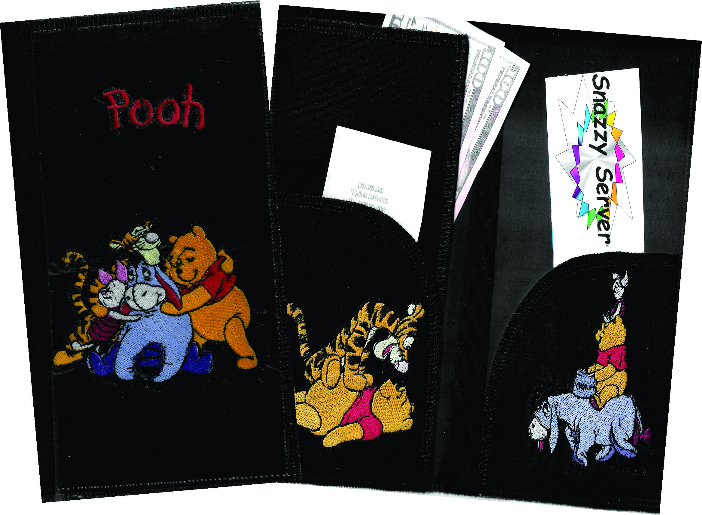 Server Wallet / Book  Winnie the Pooh Embroidery