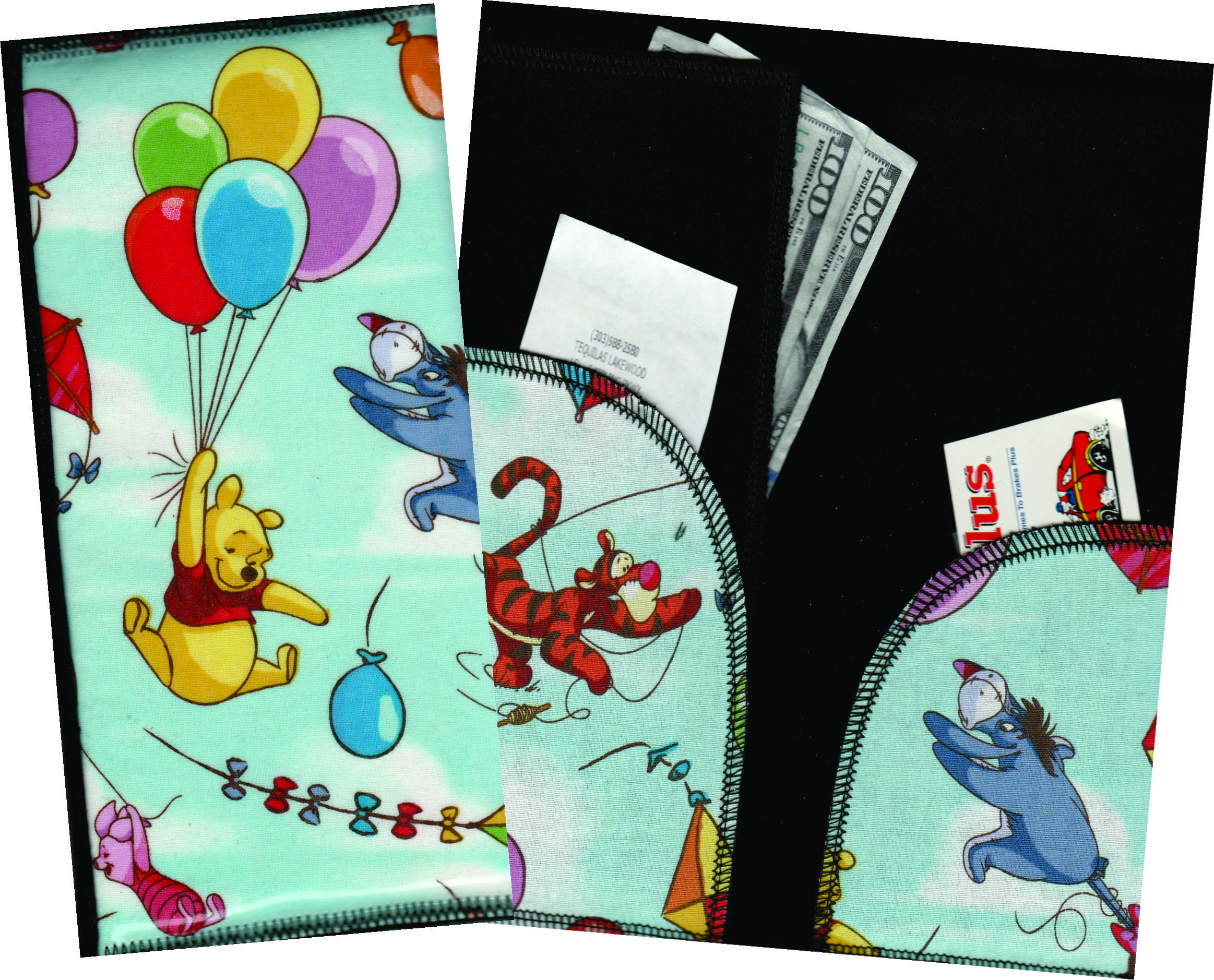 Server Wallet / Book  Winnie the Pooh Balloons