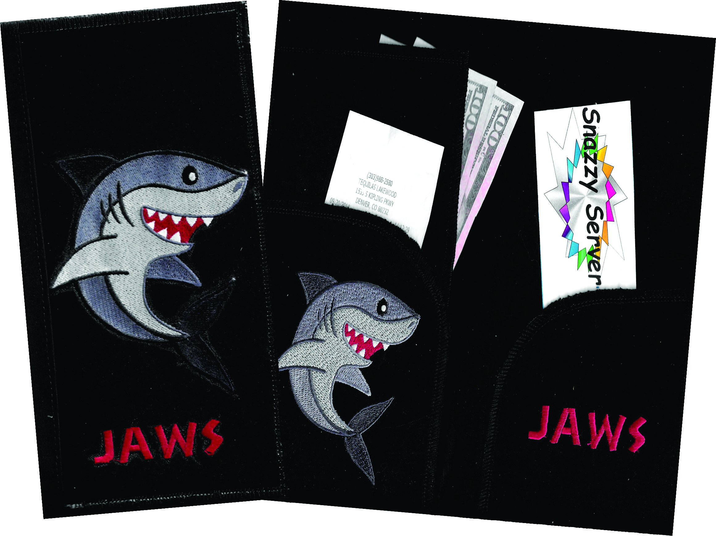 Server Wallet / Book  Jaws Embroidery