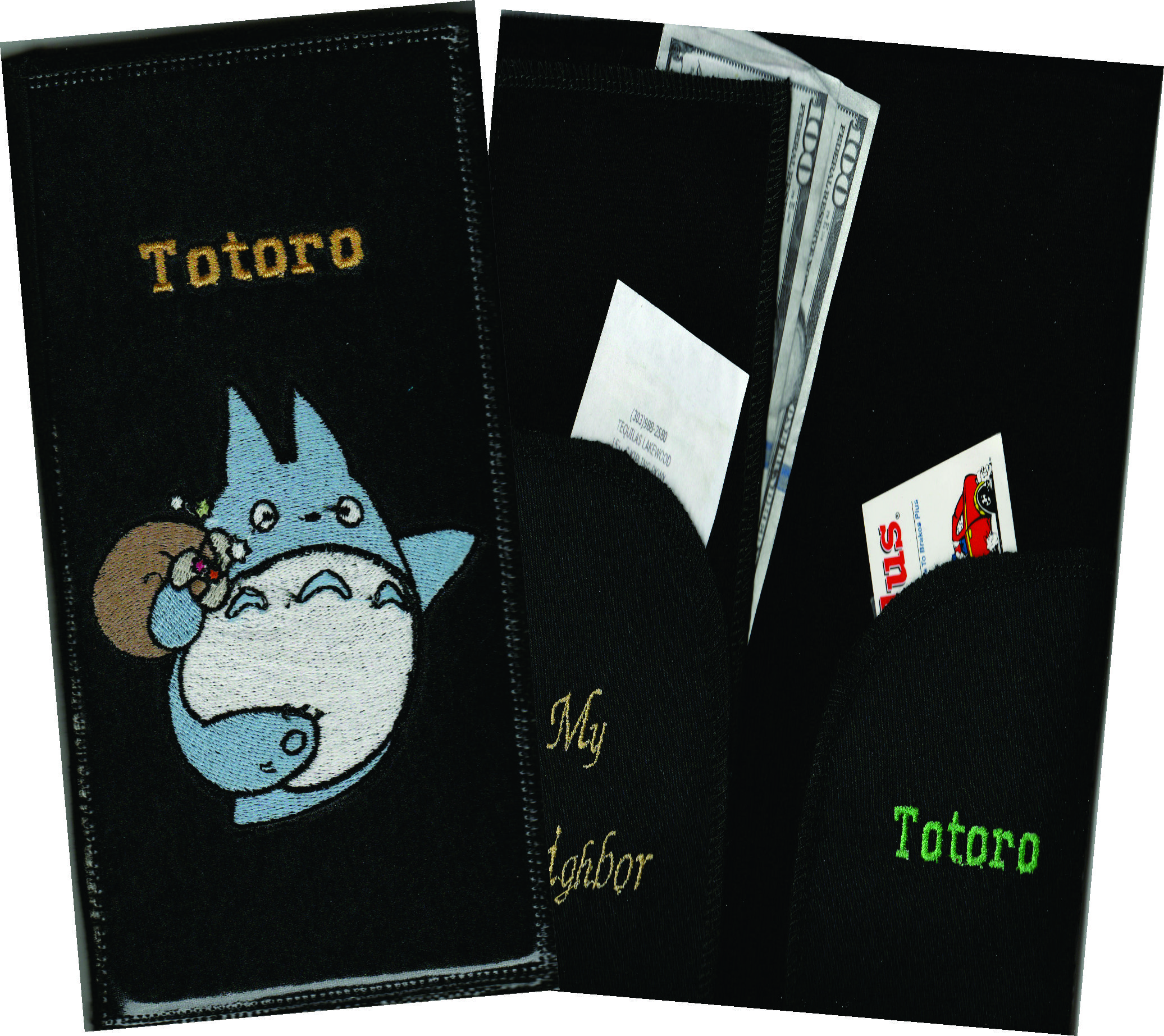 Server Wallet / Book  Totoro Embroidery