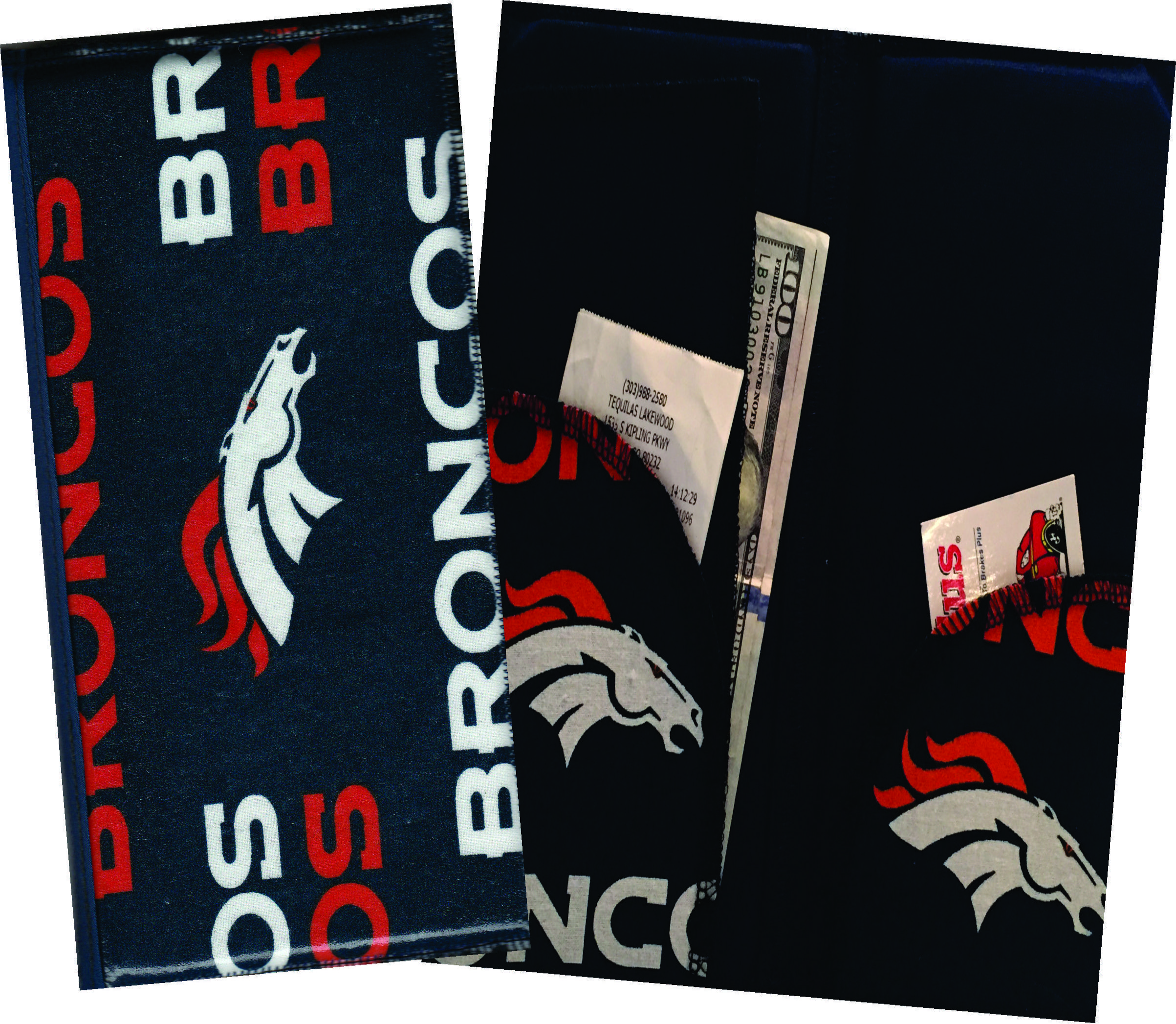 Server Wallet / Book  NFL Denver Bronco Sideways