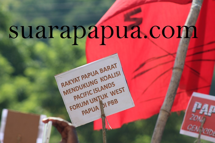 Pamflet dukungan rakyat Papua kepada PICWP (Arnold Belau - SP)