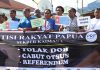 aksi penolakan DOB dan Otsus di Kabupaten Kaimana 4 Juli 2022