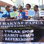 aksi penolakan DOB dan Otsus di Kabupaten Kaimana 4 Juli 2022