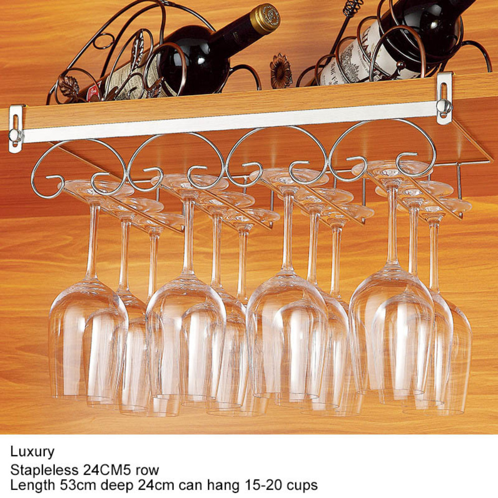 no drill wine glass rack