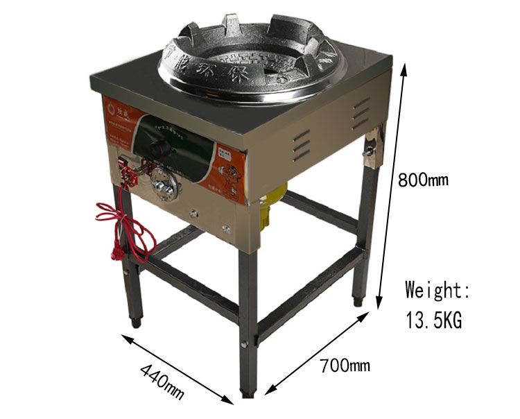 Easyclean Freestanding Chinese Wok Burner Cooking Range Methane Gas