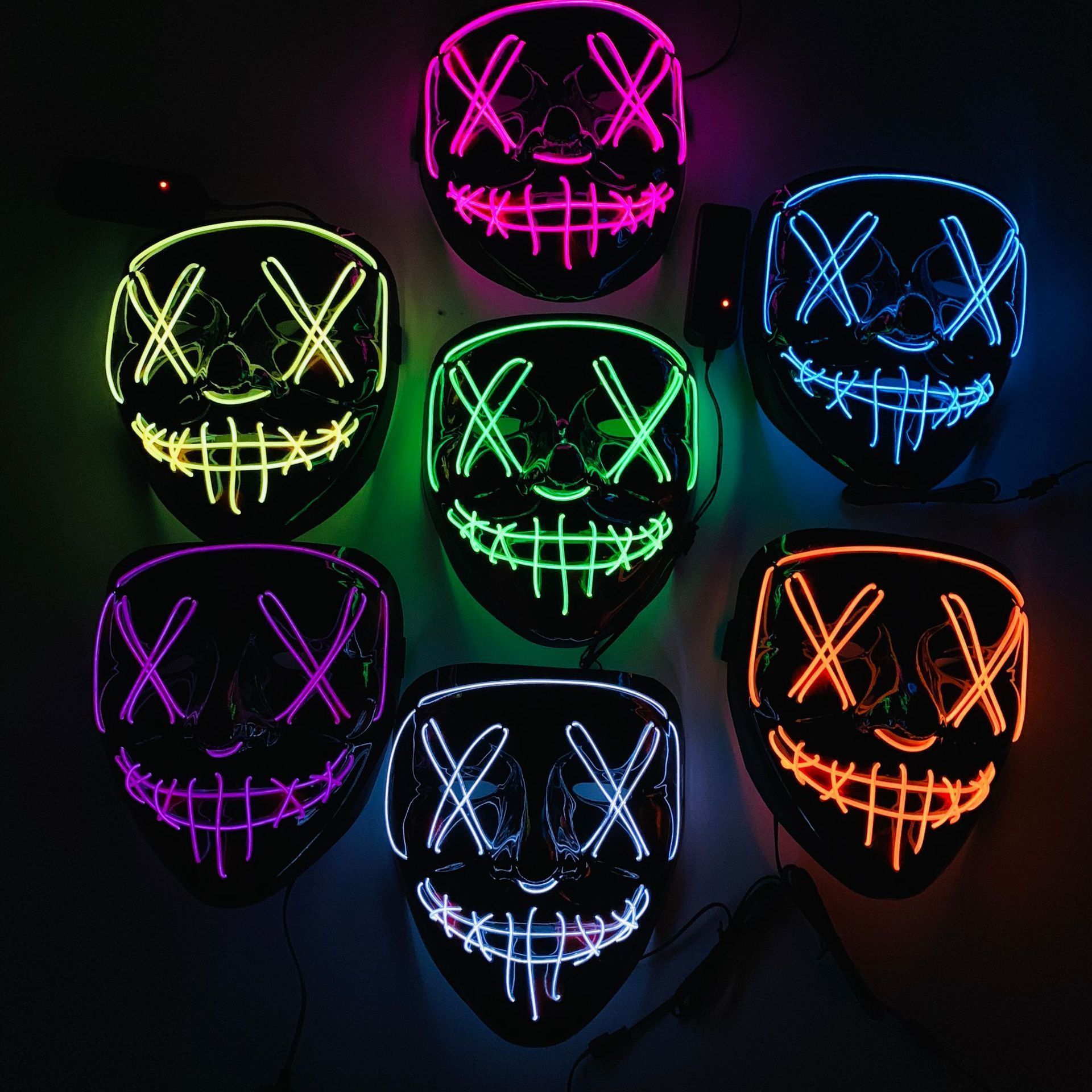 Halloween Mask Led Light Up Funny Masks The Purge Election Year Great ...