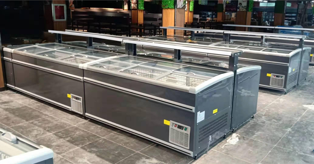 Supermarket Display Freezer Commercial Refrigerator Freezer For Frozen