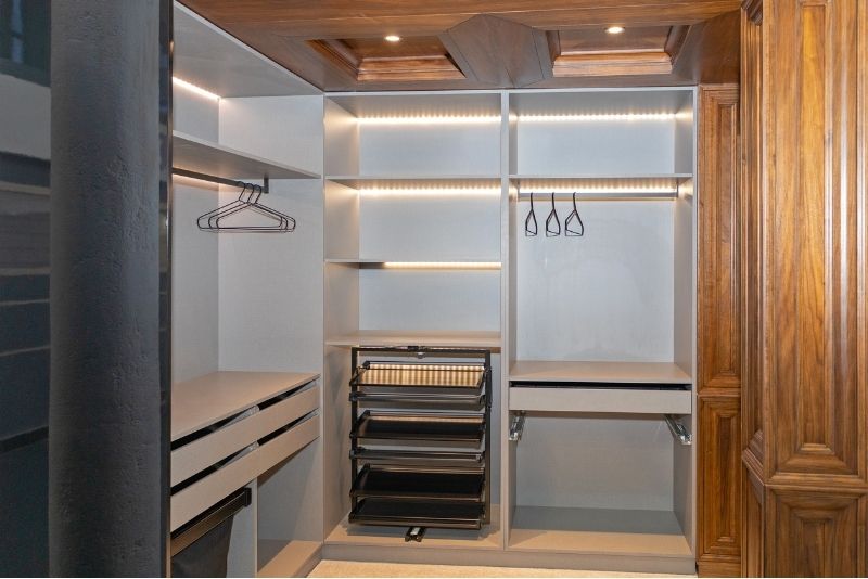 inside fitted wardrobes