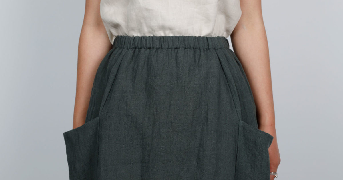 Blue Linen Skirt | Back 2 Linen – Back2Linen