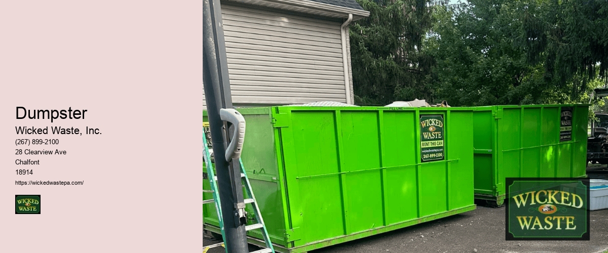 Wicked Waste, dumpster