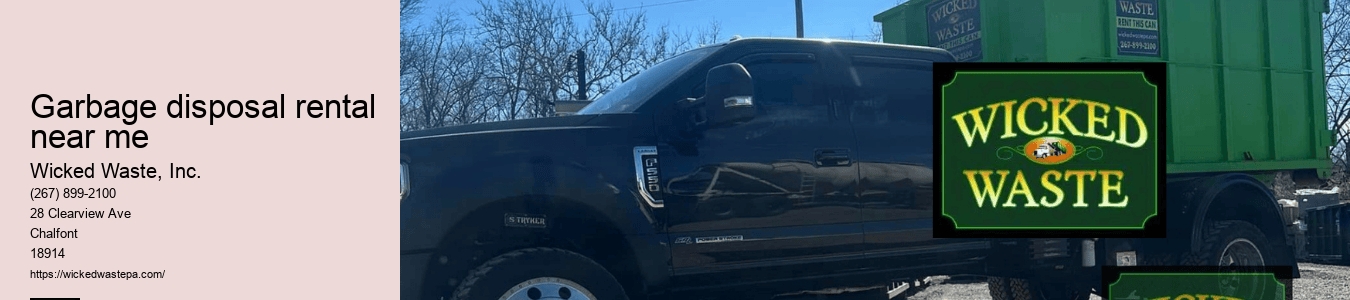 garbage disposal rental near me