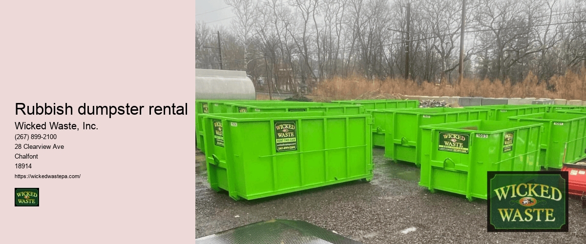 rubbish dumpster rental